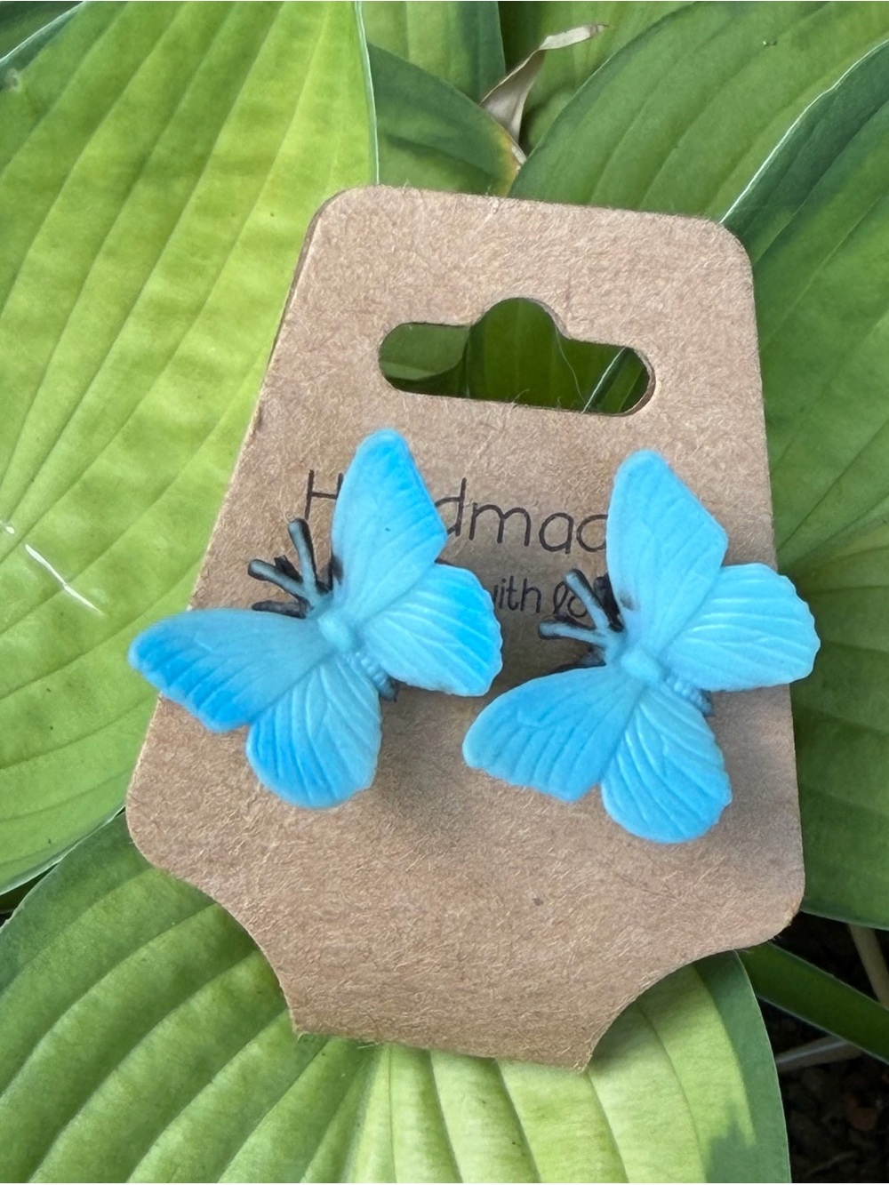 Handmade Blue Butterfly Stud Earrings!🦋